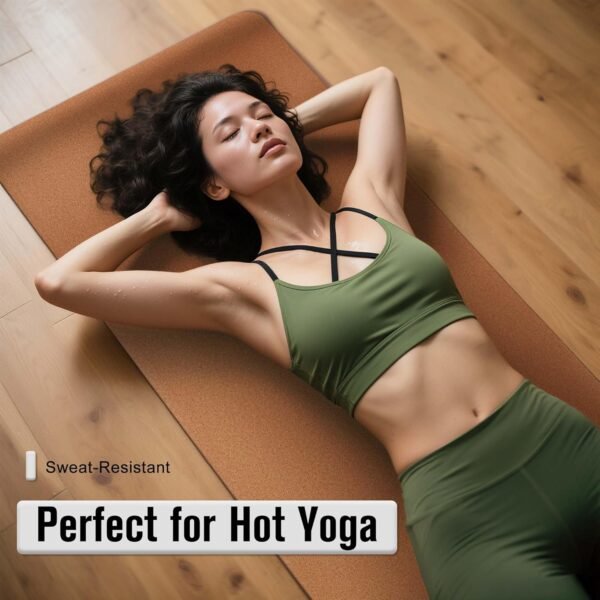 Thick Cork Yoga Mat with Strap – Non-Slip, Eco-Friendly, Sweat-Resistant - Image 6